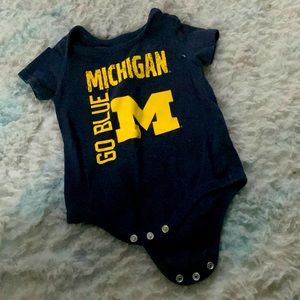 Navy Blue Michigan 3/6 Month Onesie
